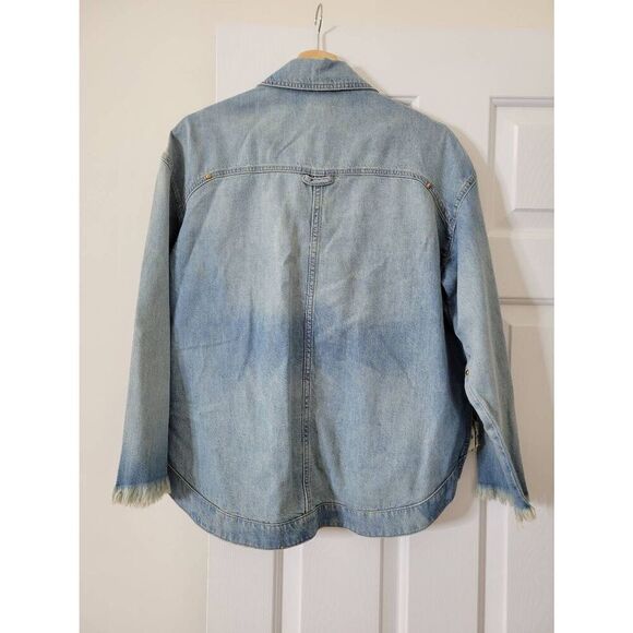 Anthropologie Pilcro Slouchy Trucker Denim Jacket M NWOT - Picture 8 of 12